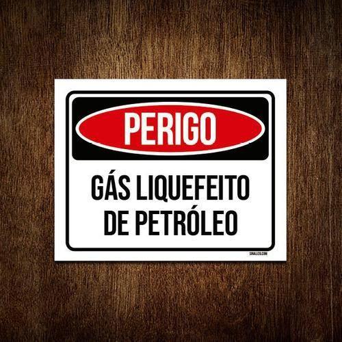 Imagem de Placa De Sinalização - Perigo Gás Liquefeito Petróleo 36X46