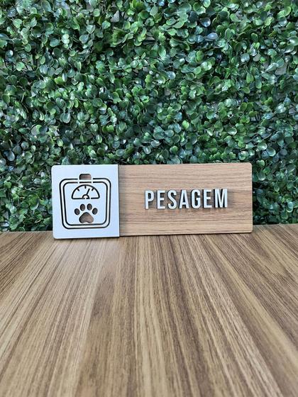 Imagem de Placa de sinalização Pesagem Pet/Animais em mdf