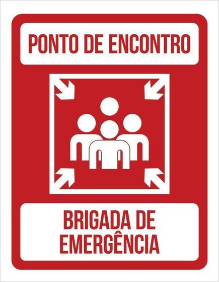 Imagem de Placa De Sinalização - Ponto Encontro Brigada 18X23