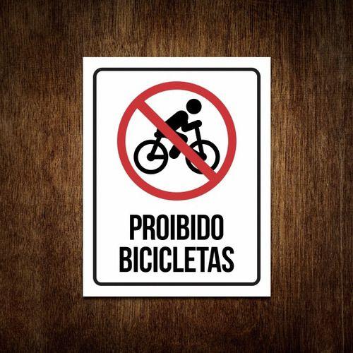 Imagem de Placa De Sinalização - Proibido Bicicletas
