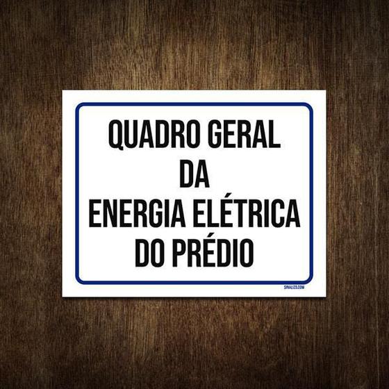 Imagem de Placa De Sinalização - Quadro Geral Energia Elétrica 36X46