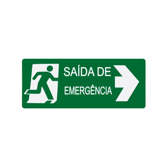 Imagem de Placa de Sinalização Saída de Emergência (Direita)