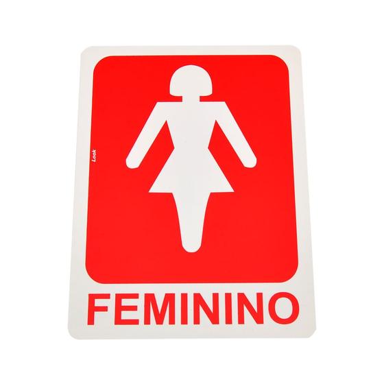 Imagem de Placa de Sinalização SANITÁRIO FEMININO Ref 16094 LOOK