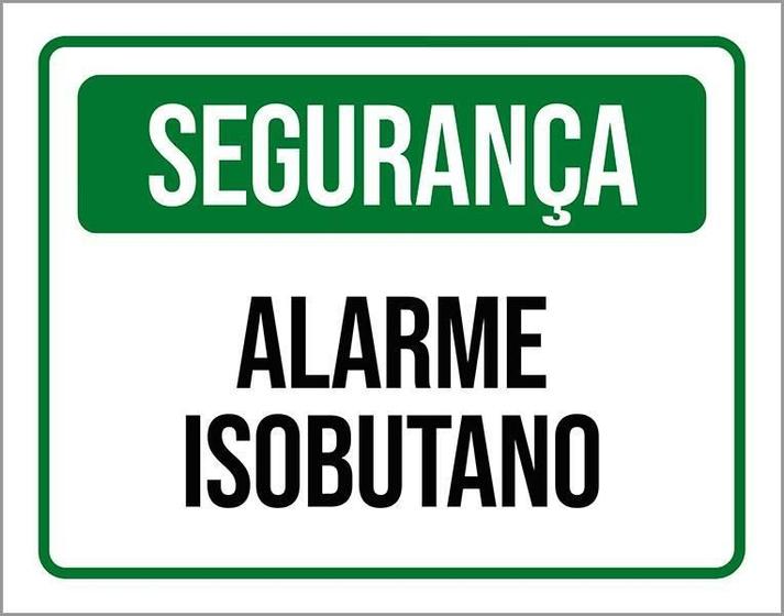 Imagem de Placa De Sinalização - Segurança Alarme Isobutano 18X23