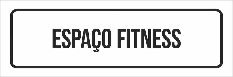 Imagem de Placa De Sinalização Setor - Espaço Fitness-23X9