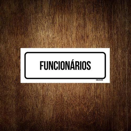 Imagem de Placa De Sinalização Setor - Funcionários (30X10)