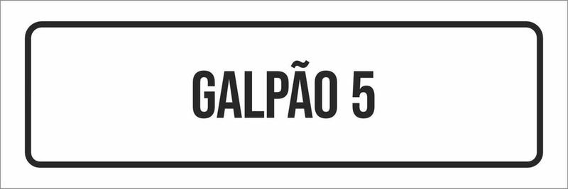 Imagem de Placa De Sinalização Setor - Galpão 5-23X9