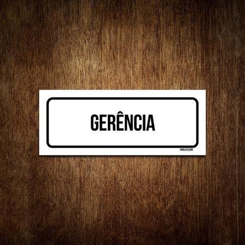 Imagem de Placa De Sinalização Setor - Gerência (30X10)