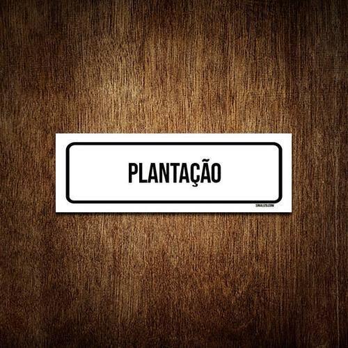 Imagem de Placa De Sinalização Setor - Plantação (30X10)