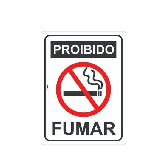 Imagem de Placa De Sinalização Sinalizando Proibido Fumar 15x20