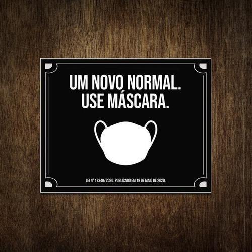 Imagem de Placa De Sinalização -Um Novo Normal Use Máscara 36X46