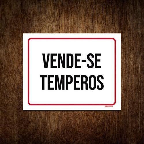 Imagem de Placa De Sinalização - Vende-Se Temperos 36X46