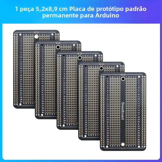 Imagem de Placa De Solda Pcb Padrão Permanente De 5.2x8.9cm Protótipo Diy Para Arduino