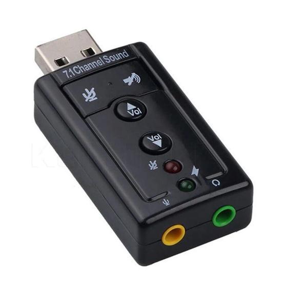 Placa De Som Áudio Externo Adaptador Usb 7.1 Pc e Notebook P2 e P3 Menor preço em Placa De Som Áudio Externo Adaptador Usb 7.1 Pc e Notebook P2 e P3