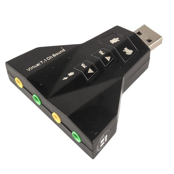 Placa De Som Audio Usb Externa 7.1 Adaptador 3D Pc-Notebook Menor preço em Placa De Som Audio Usb Externa 7.1 Adaptador 3D Pc-Notebook