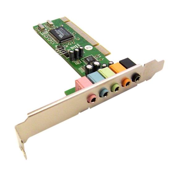 Placa de Som PCI 5.1 Crystal Menor preço em Placa de Som PCI 5.1 Crystal
