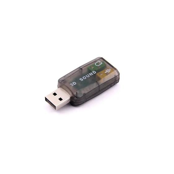 Imagem de Placa De Som Usb 5.1 Adaptador De Audio Fone De Ouvido