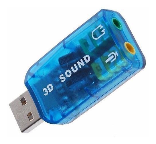Imagem de Placa De Som Usb 5.1 Canais Notebook Pc 3D Adaptador Audio