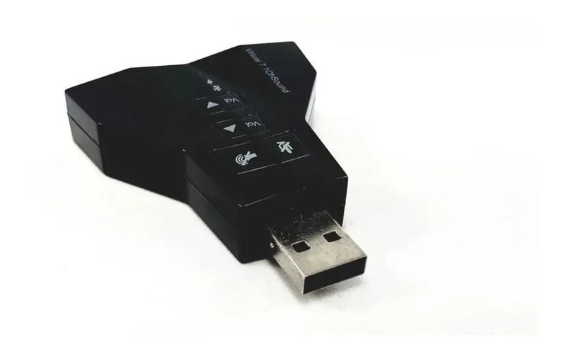 Imagem de Placa De Som Usb 7.1 Virtual Dupla Saida (avião) Pra 2 Fones