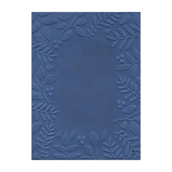 Imagem de Placa de Textura Emboss 11cm x 14,6cm Papel Carta Folhas