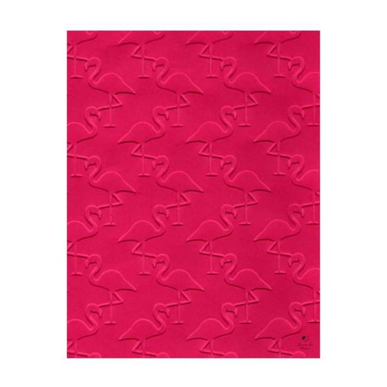 Imagem de Placa de Textura Relevo Emboss 10,6cm x 15cm Flamingo