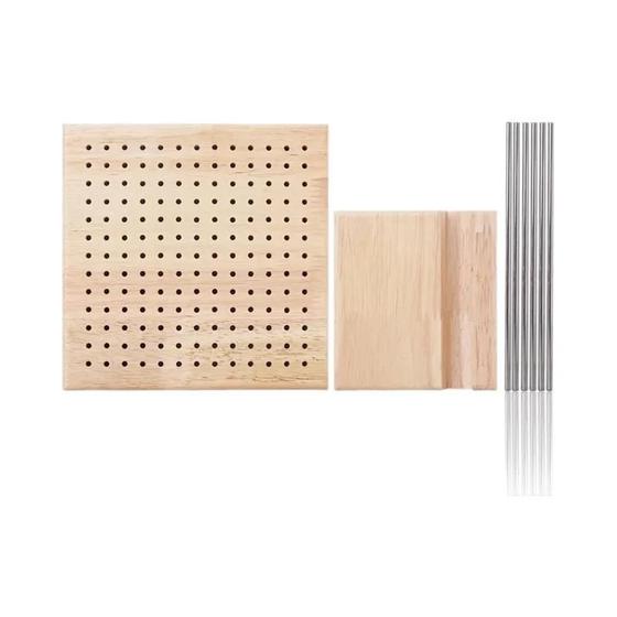 Imagem de Placa de Tricô e Crochê de Madeira - Ferramenta DIY para Modelagem de Lã