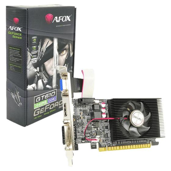 Imagem de Placa de Vídeo Afox Geforce GT610 2gb DDR3 AF610-2048D3L5
