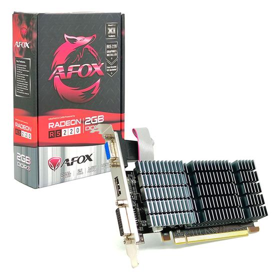 Imagem de Placa de Vídeo AFOX Radeon R5 220 2GB DDR3, 64 Bits, Low Profile, HDMI/DVI/VGA - AFR5220-2048D3L5-V2