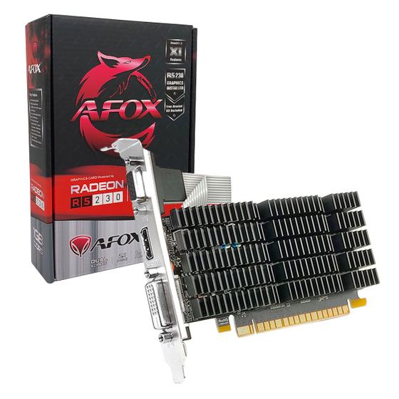 Imagem de Placa de Vídeo AFOX Radeon R5 230, 1GB DDR3, 64 Bits, HDMI/DVI/VGA - AFR5230-1024D3L9-V2