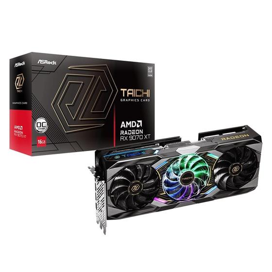 Placa de Vídeo AsRock AMD Radeon RX 9070 XT Taichi OC 16GB GDDR6 256 Bits 90GA5HZZ00UANF Imagem de Placa de Vídeo AsRock AMD Radeon RX 9070 XT Taichi OC 16GB GDDR6 256 Bits 90GA5HZZ00UANF