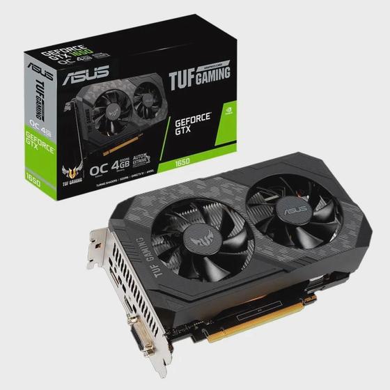 Placa De Vídeo Asus GeForce 90YV0EZ2-M0NA00-TUF-GTX1650-O4GD6 - P-Gaming (GPU GTX1650 4GB DDR6 ) Menor preço em Placa De Vídeo Asus GeForce 90YV0EZ2-M0NA00-TUF-GTX1650-O4GD6 - P-Gaming (GPU GTX1650 4GB DDR6 )