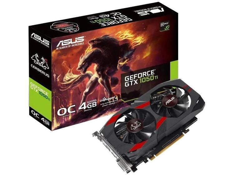 Placa de Vídeo Asus GeForce GTX 1050 TI - 4GB GDDR5 128 bits Placa de Vídeo Asus GeForce GTX 1050 TI - 4GB GDDR5 128 bits