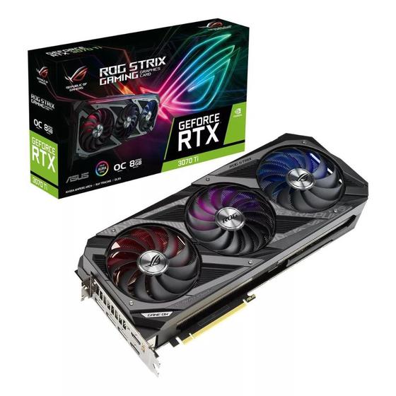 Imagem de Placa de Video ASUS ROG STRIX Nvidea GeForce RTX3070 TI 8GB GDDR6X GAMING - 90YV0GW0-M0NA00