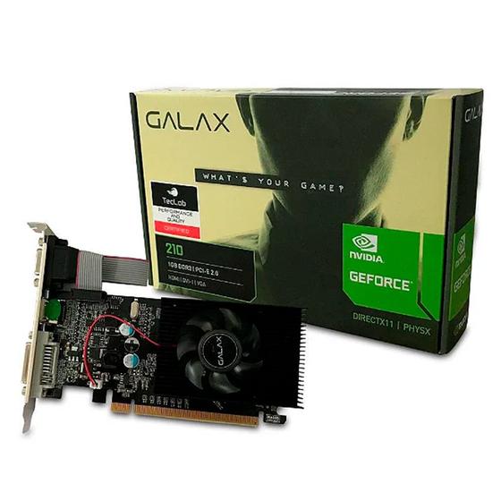 Imagem de Placa de Vídeo Galax GeForce 210 1GB DDR3 64 bits - 21GGF4HI00NP