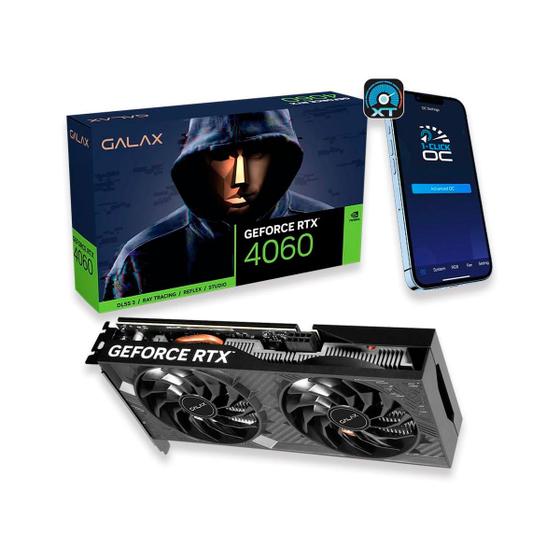 Imagem de Placa de Vídeo Galax Geforce Rtx 4060 1-click Oc 2x V2, 8gb, Gddr6, 128bits 46NSL8MD9NXV