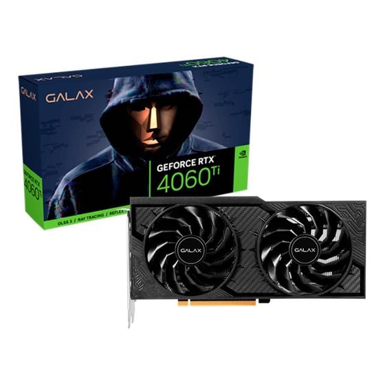 Imagem de Placa de Video Galax Geforce RTX 4060 TI Teclab Dual (AD104) 8GB GDDR6 128 BITS - 46ISL8MDABOC