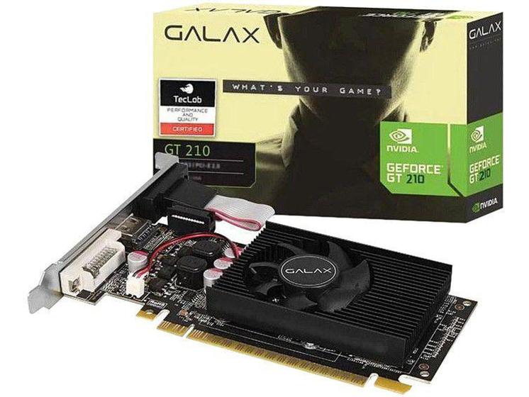 Imagem de Placa de Vídeo Galax NVIDIA GeForce GT210 - 1GB DDR3 64 bits 21GGF4HI00NP
