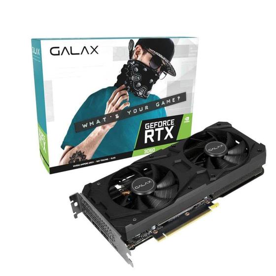 Imagem de Placa de Vídeo Galax Nvidia RTX 3060 1-Click OC 8GB GDDR6 128Bits - 36NSL8MD6OCC