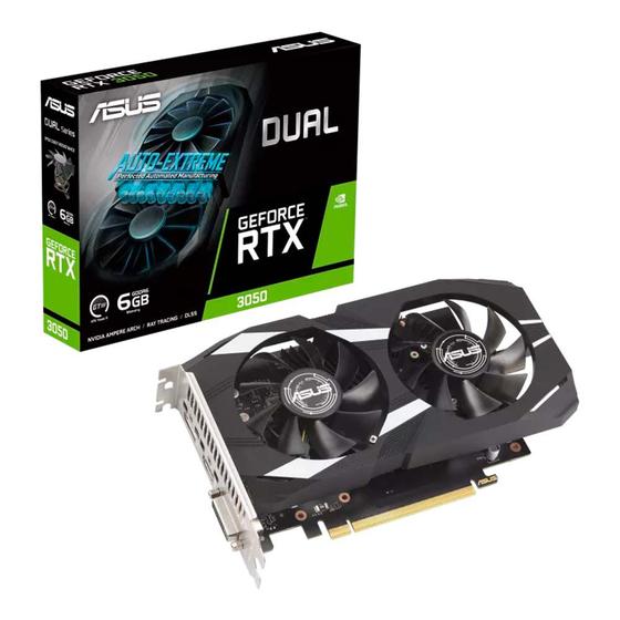 Imagem de Placa de video gamer rtx 3050 asus 6gb dual nvidia geforce gddr6 dual-rtx3050-6g