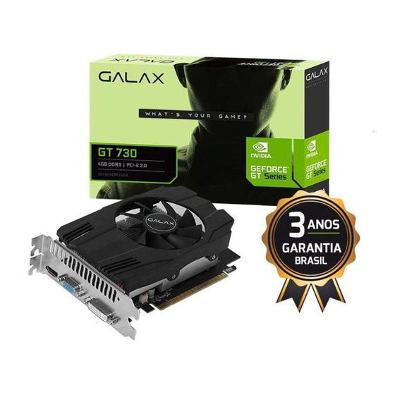 Imagem de Placa de vídeo geforce gt730 4gb ddr3 64bit 10640mhz - galax