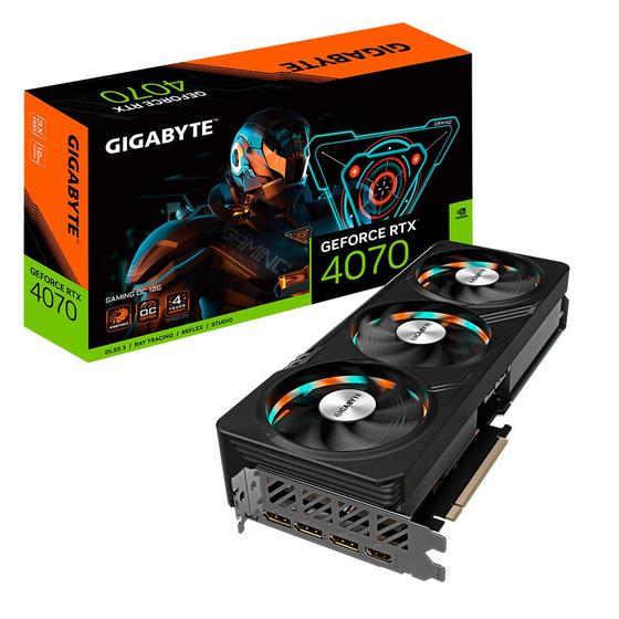 Imagem de Placa de Vídeo Gigabyte GeForce RTX 4070 Gaming OC 12GB GDDR6X 192bits - GV-N4070GAMING OC-12GD