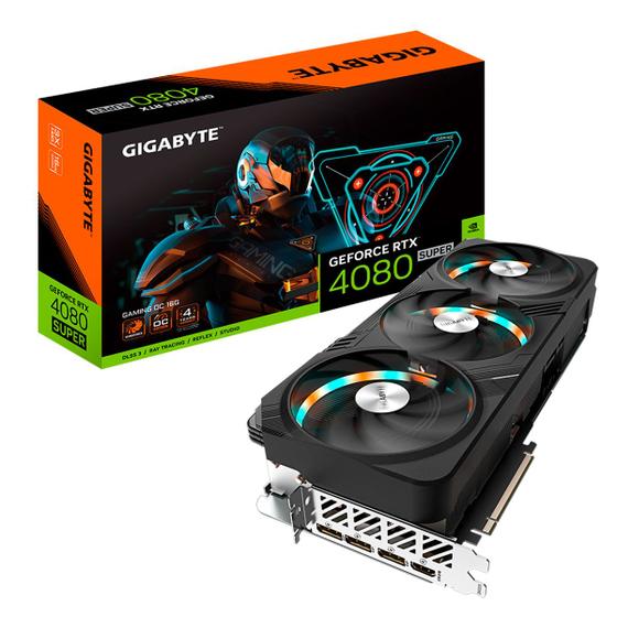 Imagem de Placa de Vídeo Gigabyte GeForce RTX 4080 SUPER GAMING OC 16G, 16GB GDDR6X, 256 Bits