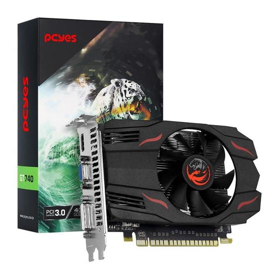 Imagem de Placa de Vídeo GT 740 PCYES NVIDIA GeForce, 4GB GDDR5, 128 Bits Single Fan - PVGT7404GBR5128