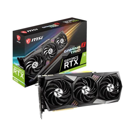 Placa de vídeo MSI Gaming X TRIO RTX 3090 - 24GB, G6X, 384bits, OC Menor preço em Placa de vídeo MSI Gaming X TRIO RTX 3090 - 24GB, G6X, 384bits, OC