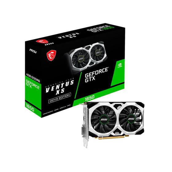 Placa de Vídeo MSI GeForce GTX 1650 VENTUS XS OCV3 4GB 128bits GDDR6 912-V812-003 Menor preço em Placa de Vídeo MSI GeForce GTX 1650 VENTUS XS OCV3 4GB 128bits GDDR6 912-V812-003