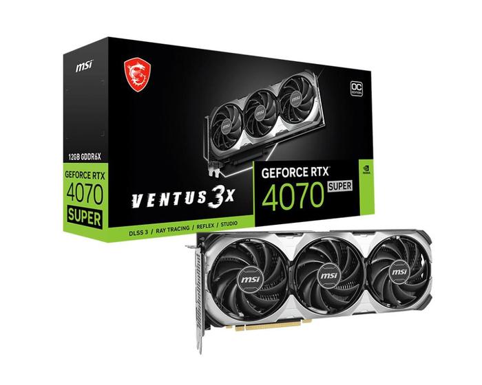 Imagem de Placa de Video MSI GeForce RTX 4070 SUPER Ventus 3X OC Edition 12GB GDDR6X 192 bit