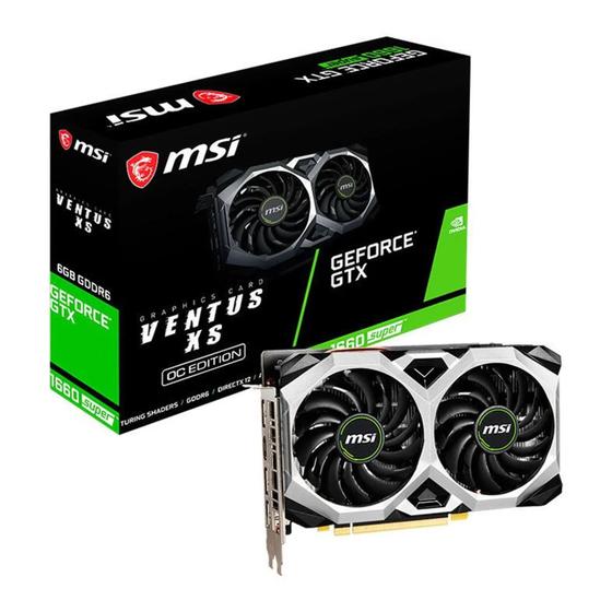 Imagem de Placa de Vídeo MSI NVIDIA GeForce GTX 1660 SUPER Ventus XS OC 6GB GDDR6 192Bits 912-V375-279