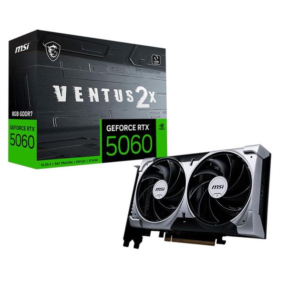 Imagem de Placa de Vídeo MSI RTX 5060 8GB GDDR7 128 Bits Ventus 2x OC 912-V537-017