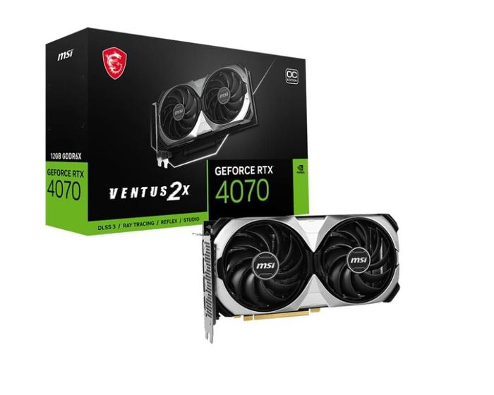 Placa de vídeo MSI Ventus 2X NVIDIA RTX 4070 - 12GB, 192bits, OC Menor preço em Placa de vídeo MSI Ventus 2X NVIDIA RTX 4070 - 12GB, 192bits, OC