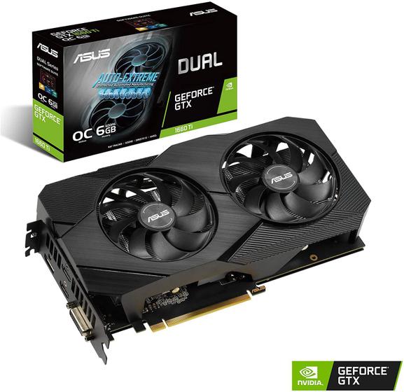 Placa de Vídeo Asus Gtx 1660 Ti Dual Oc 6gb Ddr6 Dual-gtx1660ti-o6g-evo